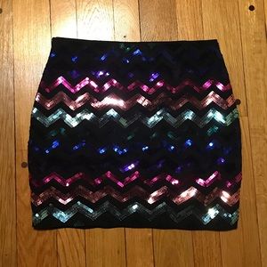 Sequin Mini Skirt